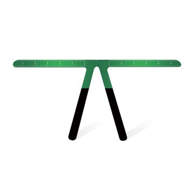 HOTWE Eyebrow Ruler Makeup Stencil Three-Point Positioning Measure Symmetrical Tool Eyebrow Balance Ruler for Semi Permanent Makeup (Light Green)