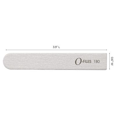 ForPro Professional Collection O-Files Replaceable File System, Zebra, 180 Grit, Manicure Nail File Refills, 3.9 L x .6 W, 50-Count