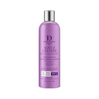 Design Essentials Agave &amp; Lavender Moisturizing Hair Bath, Sulfate-Free Shampoo- Blow-Dry &amp; Silk Press Collection - 12oz