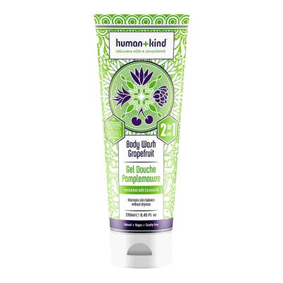 Human+Kind Body Wash - Natural, Moisturizing Body Soap with Coconut Oil - A Gentle, Soothing Cleanse for Dry, Sensitive Skin - Three Fresh Scents: Orange, Grapefruit, and Apple and Herbs - 8.45 oz