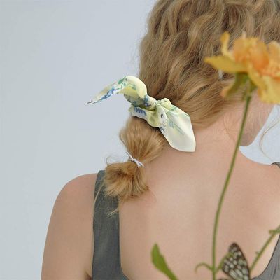 ACO-UINT 20 Pack Adorable Chiffon Bow Hair Scrunchies for Women, Thick Hair Bunny Ear Scrunchies, Elastic Bulk Hair Accessories and Ties for Girls