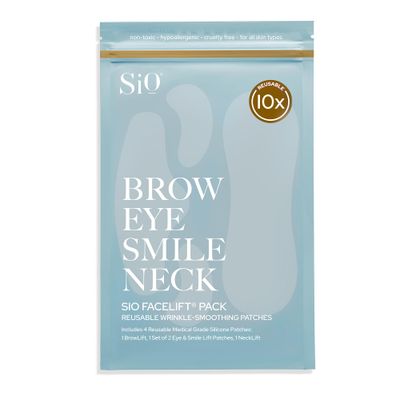 SiO Beauty FaceLift - Reusable Anti-Wrinkle Patches for Neck, Forehead, Eye &amp; Smile - Overnight Smoothing Silicone for Fine Lines, Wrinkles, and Aging