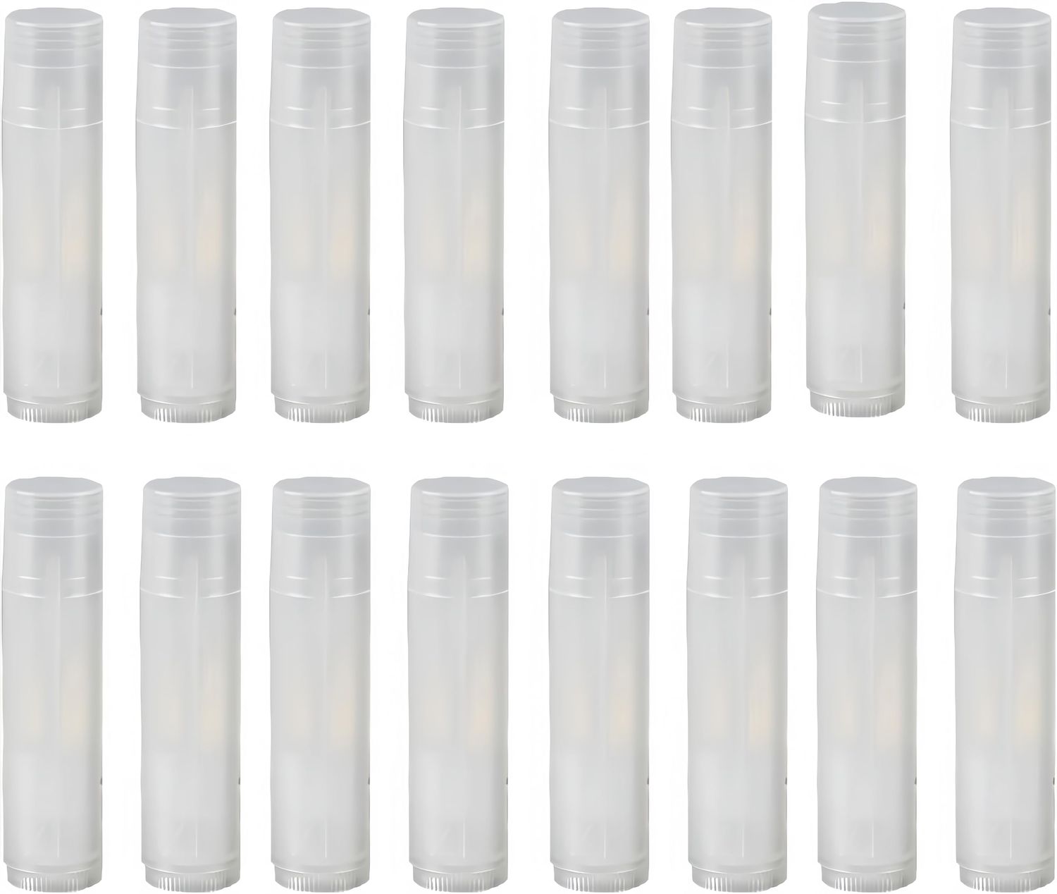 BesYouSel 5ml Plastic Empty Lipstick Tubes Clear Lip Balm Containers Rotating Type Plastic Refill Lip Balm Tube with Cap,Pack of 50