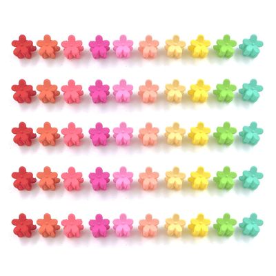 100 Pack Flower Hair Claw Clips Mini Small Hair Jaw Clips for Girls Assorted Baby Hair Clips Hair Accessories for Girls and Women Random Colors