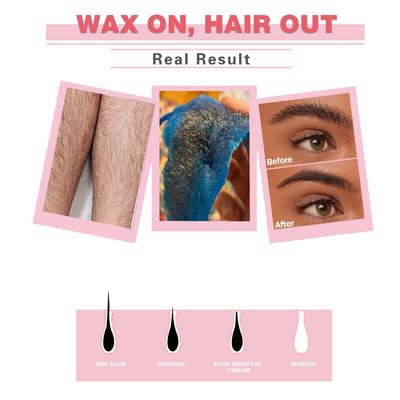 Auperwel Wax Beads for Hair Removal, 1.1LB Painless Salon Hard Wax Beans for Bikini, Eyebrow Facial, At Home Pearl Waxing Beads for Sensitive Skin with 20 Spatulas for Women Men(Rose)