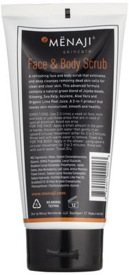 MNAJI Face &amp; Body Scrub - Exfoliating Mens Face Wash and Body Scrub - Deep Clean for Sensitive Skin - All Natural Skin Care - 5.75 Fl Oz