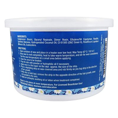 Wax Necessities Waxness Azulene Stripless Hard Wax Tin 14 Ounces