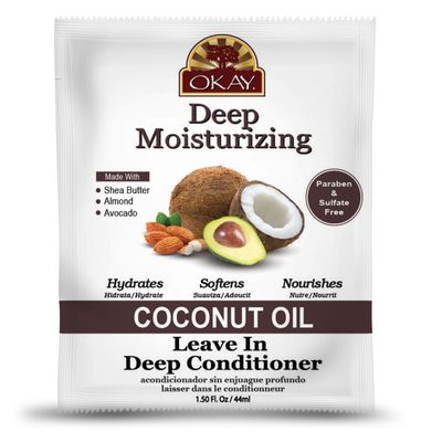 OKAY COCONUT OIL DEEP MOISTURIZING LEAVE IN CONDITIONER 1.25oz / 37ml