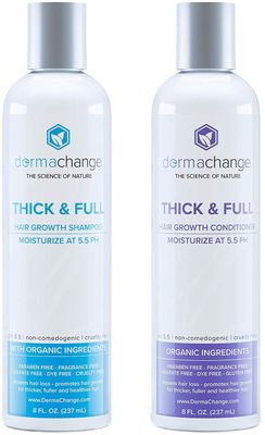 Hair Growth Shampoo and Conditioner for Men and Women - Dry Scalp Treatment, Moisturizing Shampo and Conditioner - Fragrance-Free Shampoo - Volumizing Hair (8oz)