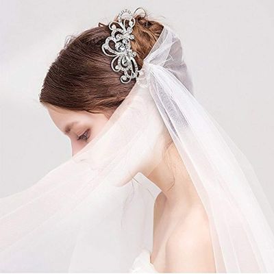 inSowni 32 Pack Silver Wedding Hair Side Combs+U-shaped &amp; Twist Bridal Hair Pins Pieces Accessories Rhinestone Pearls for Women Girls Brides Bridesmaids