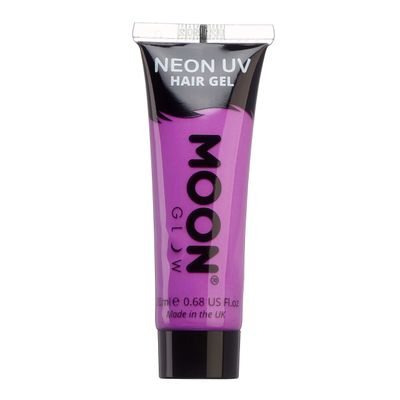 Moon Glow - Blacklight Neon UV Hair Gel - 0.67oz Intense Purple - Temporary wash out hair color - Spike and Glow!