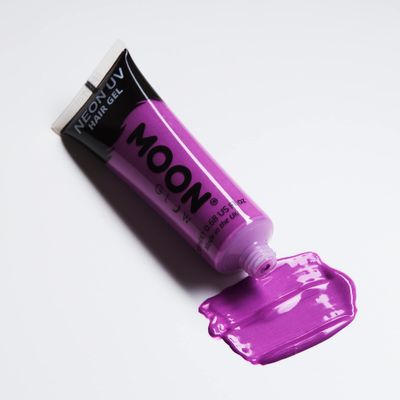 Moon Glow - Blacklight Neon UV Hair Gel - 0.67oz Intense Purple - Temporary wash out hair color - Spike and Glow!