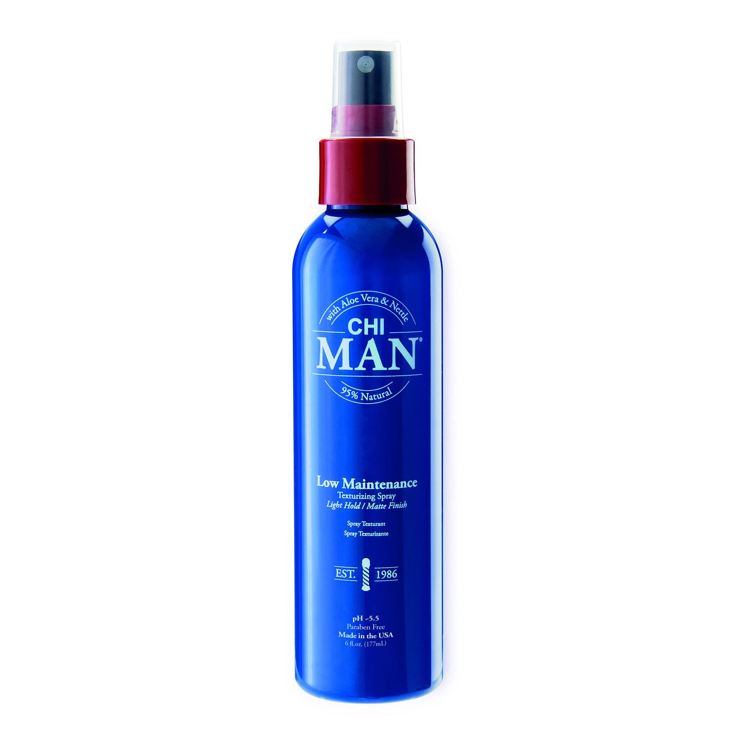 CHI Man Low Maintenance Texturizing Spray, Light Hold, Sea Salt Spray For Thicker, Fuller Hair, Oud Fragrance, Sulfate, Paraben, &amp; Cruelty-Free, 6 Oz