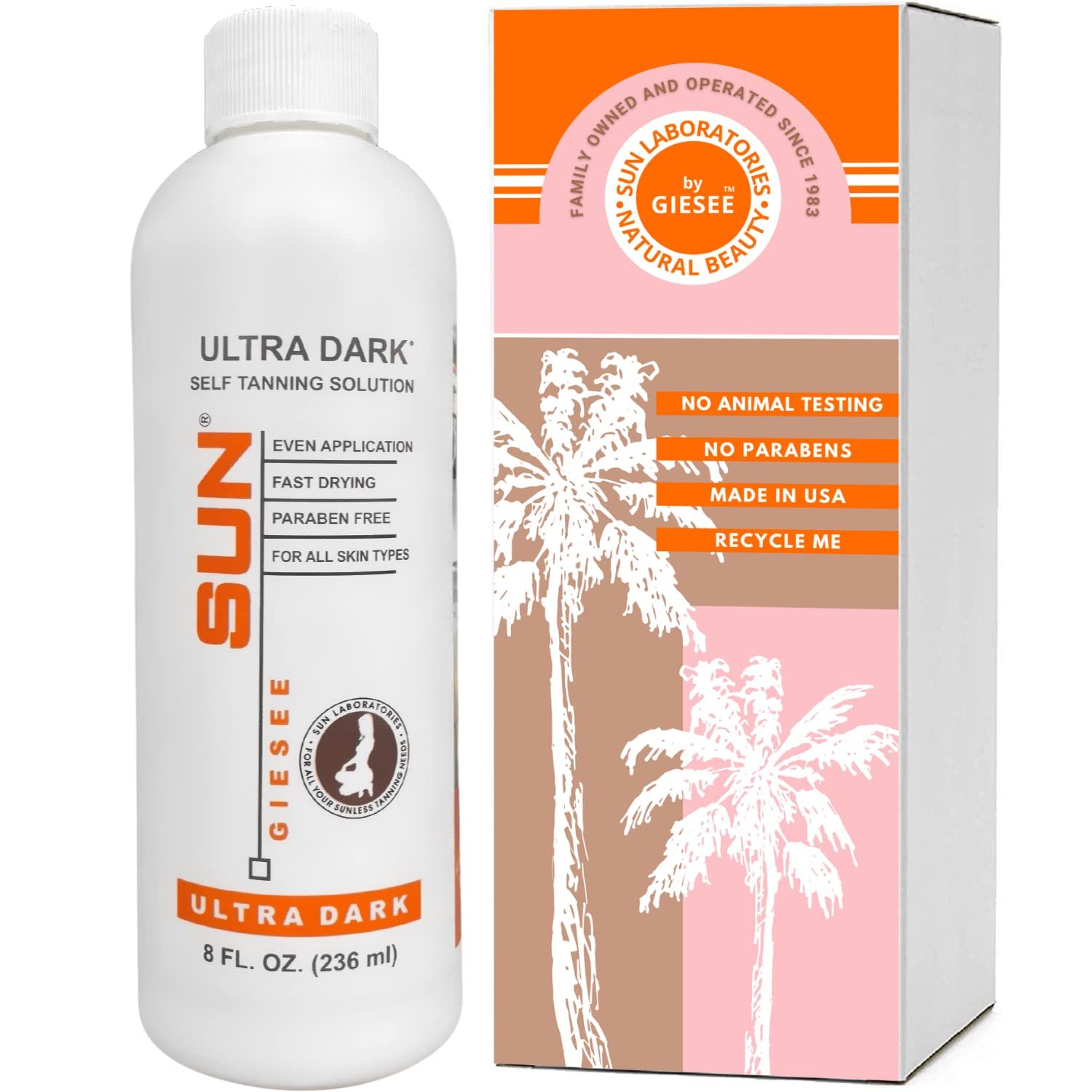 Sun Labs Self-Tanning Spray for a Golden Glow - Ultra Dark - 8 fl. oz. Bottle. Bottle This is not a self tanning lotion. This is a solution made for airbrush tanning machines.