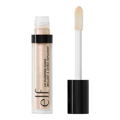 e.l.f. Lip Plumping Gloss, Hydrating, Nourishing, Invigorating, High-Shine, Plumps, Volumizes, Cools, Soothes, Shimmer, Sweet Salmon