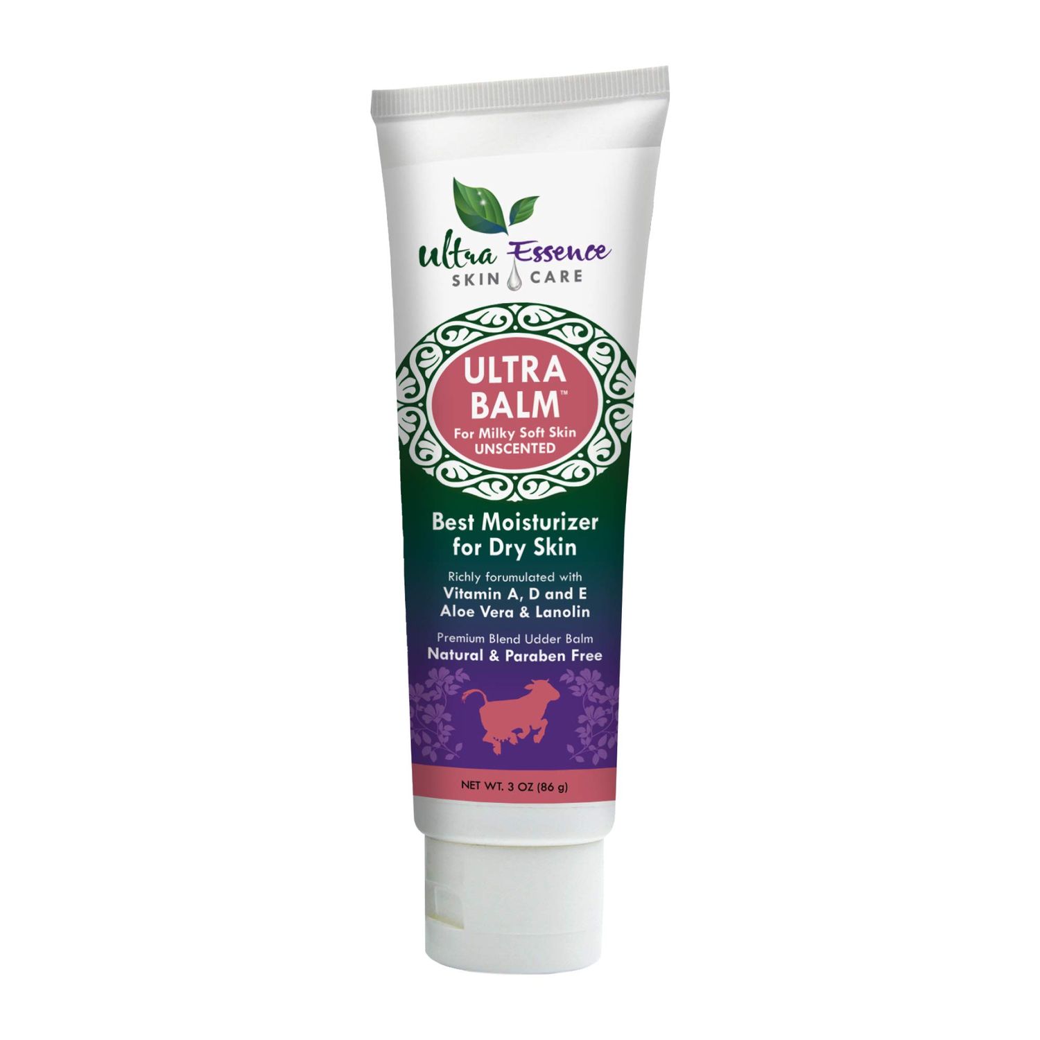 Daily Moisturizer For Dry Itchy Skin, Psoriasis &amp; Eczema Relief That Contains Lanolin, Vitamins A, D &amp; E, Aloe Vera, To Moisturize Face, Body, Dry Hands &amp; Cracked Heels by Ultra Balm (Unscented)