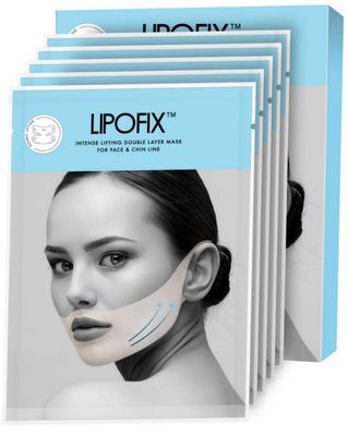 Lipofix Lift &amp; Firm V-Line Sculpting Mask - Advanced Chin &amp; Jawline Shaping Solution for Tightening &amp; Lifting. 5 Masks