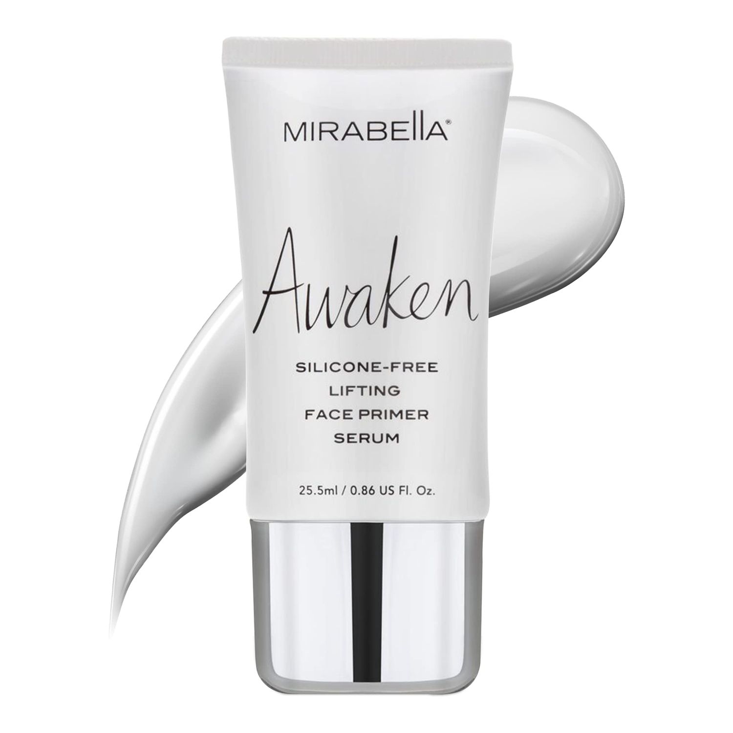 Lightweight Complexion Perfecting Makeup Face Primer, Awaken by Mirabella Beauty - Silicone-Free Flawless Base Facial Primer Serum for Foundation &amp; Makeup - Paraben &amp; Gluten-Free - 25.5ml/0.86 fl.oz.