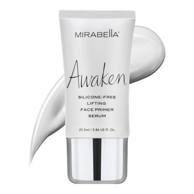 Lightweight Complexion Perfecting Makeup Face Primer, Awaken by Mirabella Beauty - Silicone-Free Flawless Base Facial Primer Serum for Foundation &amp; Makeup - Paraben &amp; Gluten-Free - 25.5ml/0.86 fl.oz.