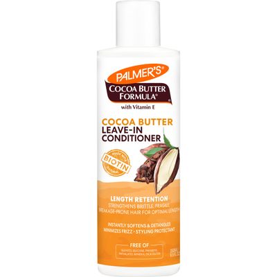 Palmer&#39;s Cocoa Butter &amp; Biotin Length Retention Leave-In Conditioner, Instant Detangler, Soften and Strengthen Textured and Curly Hair, 8.5 Ounce