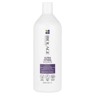 Biolage Ultra Hydra Source Shampoo | Deep Hydrating Shampoo for Very Dry Hair | Moisturizes Hair to Prevent Breakage | Paraben &amp; Silicone-Free | Vegan | Salon Shampoo | 33.8 Fl. Oz