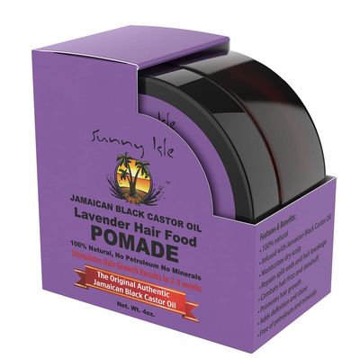 Sunny Isle Jamaican Black Castor Oil Lavender Hair Food Pomade, 4 oz | For Dry Scalp, Hair Breakage, Split Ends, Frizz Control &amp; Dandruff