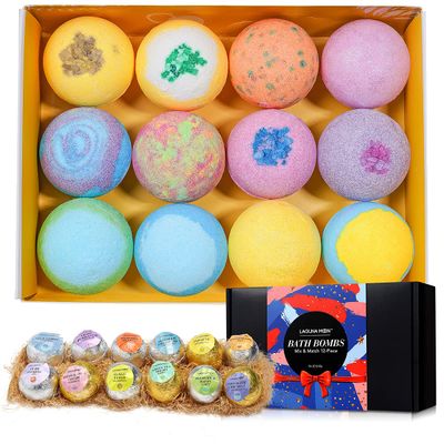 Bath Bombs for Kids and Women - Bubble Bath Shower Salts for Women - Relaxing Bathbombs Set for Women - Bath Essentials Shower Bubble Steamers (12-Pack ? Bath Bombs)