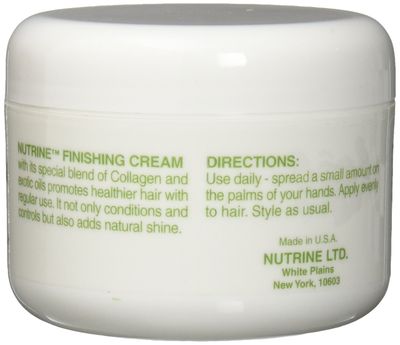 Nutrine Finishing Cream Olive Oil Jar For Perms, 8 Ounce