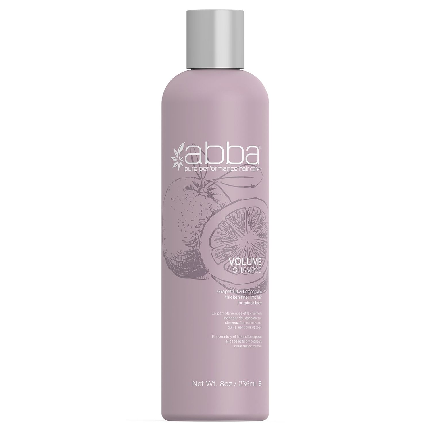 ABBA Volume Shampoo, Grapefruit &amp; Lemongrass, 8 Fl Oz