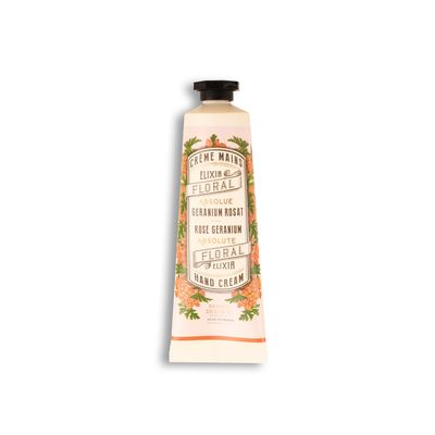 Panier des Sens - Small Hand Cream for Dry Cracked Hands - Rose Geranium Mini Hand Lotion for Dry Skin - With Sweet Almond and Olive Oil - Hand Care 97% Natural Ingredients - Travel Size 1 floz