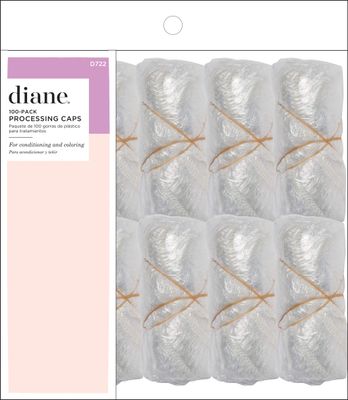 Diane Disposable Clear Processing Hair Caps, For Salons, DIY, Conditioning, Dyeing, Hair Treatments, Bag of 100, D722