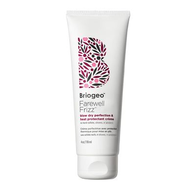 Briogeo Farewell Frizz Blow Dry Perfection &amp; Heat Protectant Crme, Anti Frizz Hair Cream with Argan Oil for Styling, Silicone-free, Heat Protectant, Smooths Hair, Vegan, Cruelty-Free, 4 fl oz
