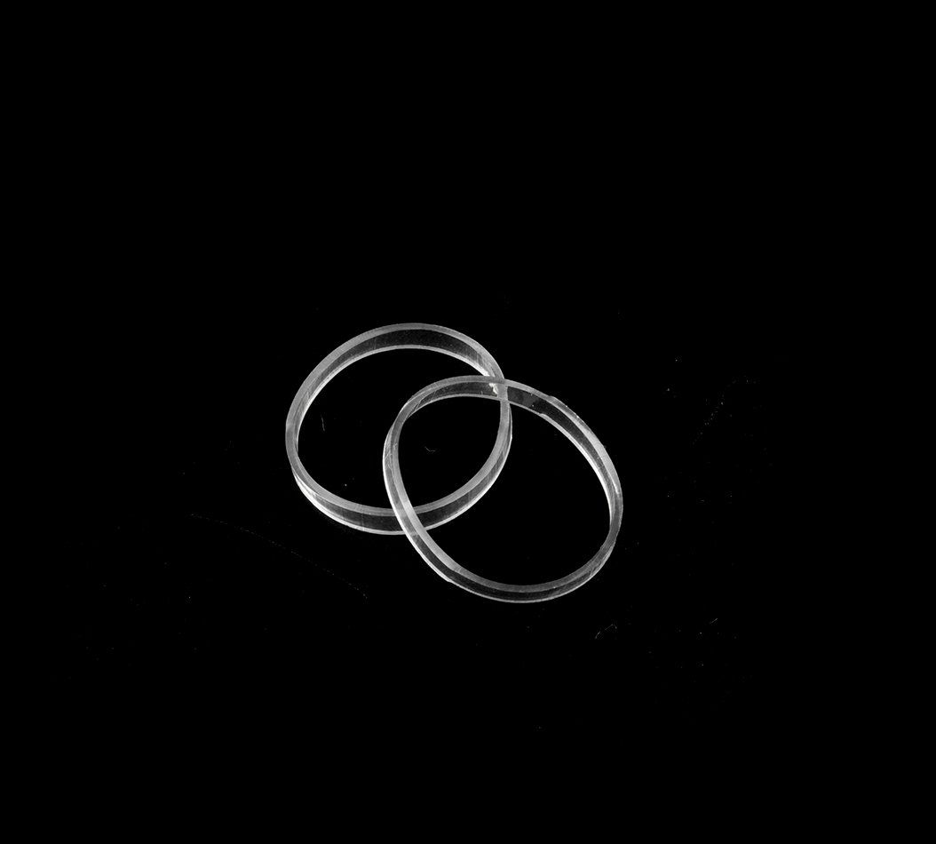 Clear Hair Elastics - 20mm - STRONG - REUSEABLE Premium Polybands Pack of 100 for Ponytail by ElasticU