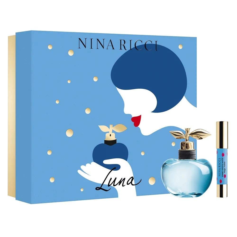 Nina Ricci Luna for Women 2 Piece Gift Set (2.7 Ounce Eau de Toilette Spray + 2.5 Ounce G Jumbo Lipstick Mate)