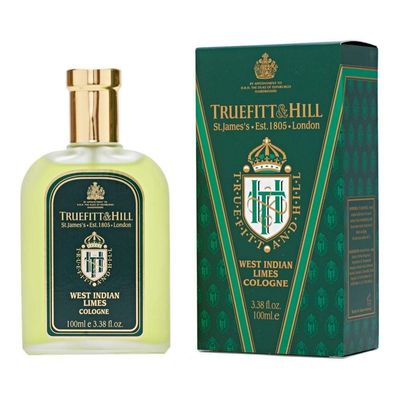 Truefitt &amp; Hill Luxury Cologne - West Indian Limes - Premium Long-Lasting Citrus and Clove Men&#39;s Fragrance Presented in a Beautifully Etched Traditional Atomizer Bottle - 3.38 oz
