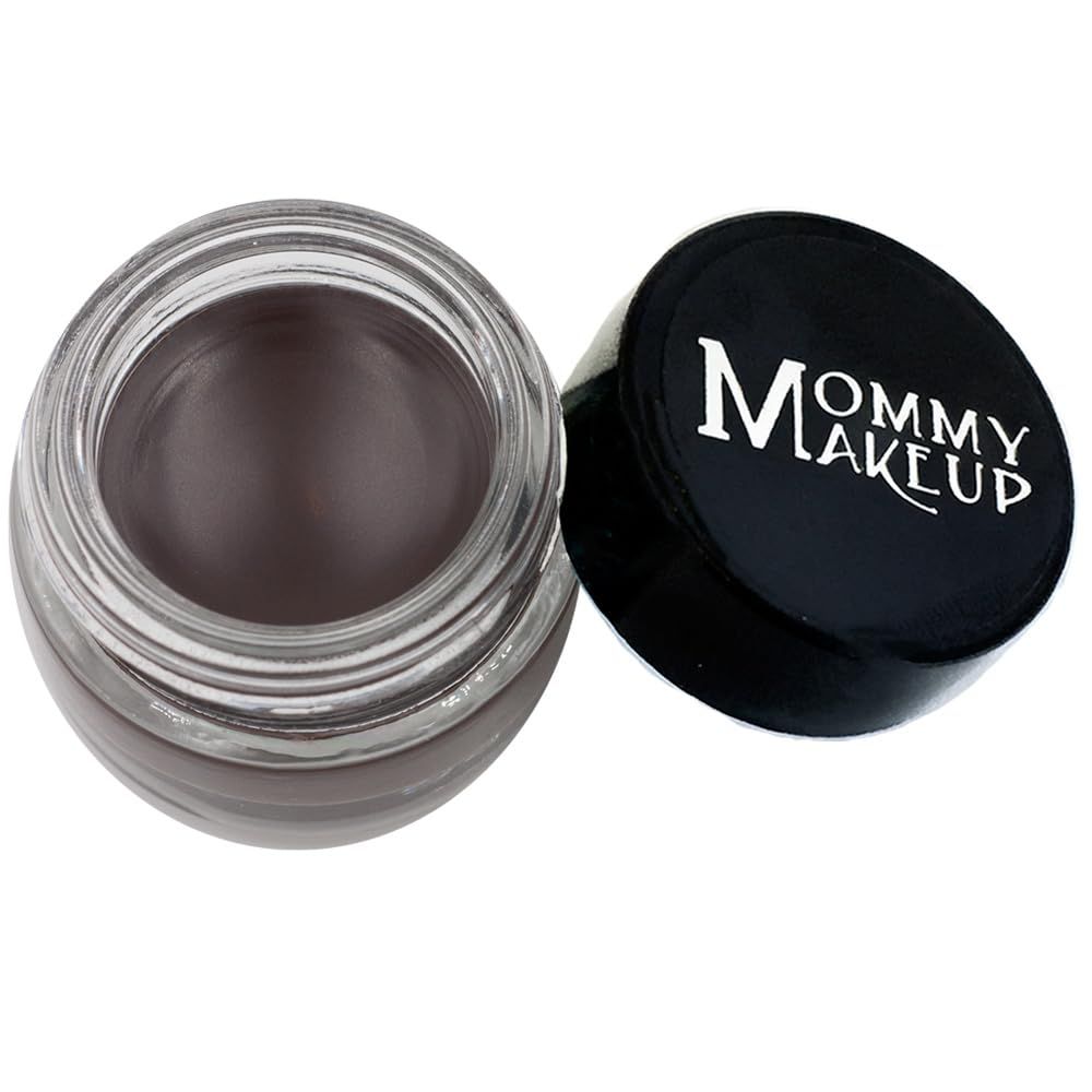 Mommy Makeup Waterproof Stay Put Gel Eyeliner Pot High Pigment, Long Lasting, 0.14 oz (Chocolate Kiss)