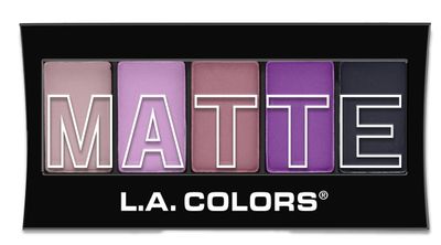 L.A. COLORS 5 Color Matte Eyeshadow Palette, Plum Pashmina CEM479