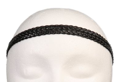 Caravan Headband, 2 Braid Stretch, Black
