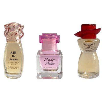 Charrier Parfums - 3 Eaux de Parfum Gift Set - 'Romance de France' - 33.6 ml - Made in Provence, France