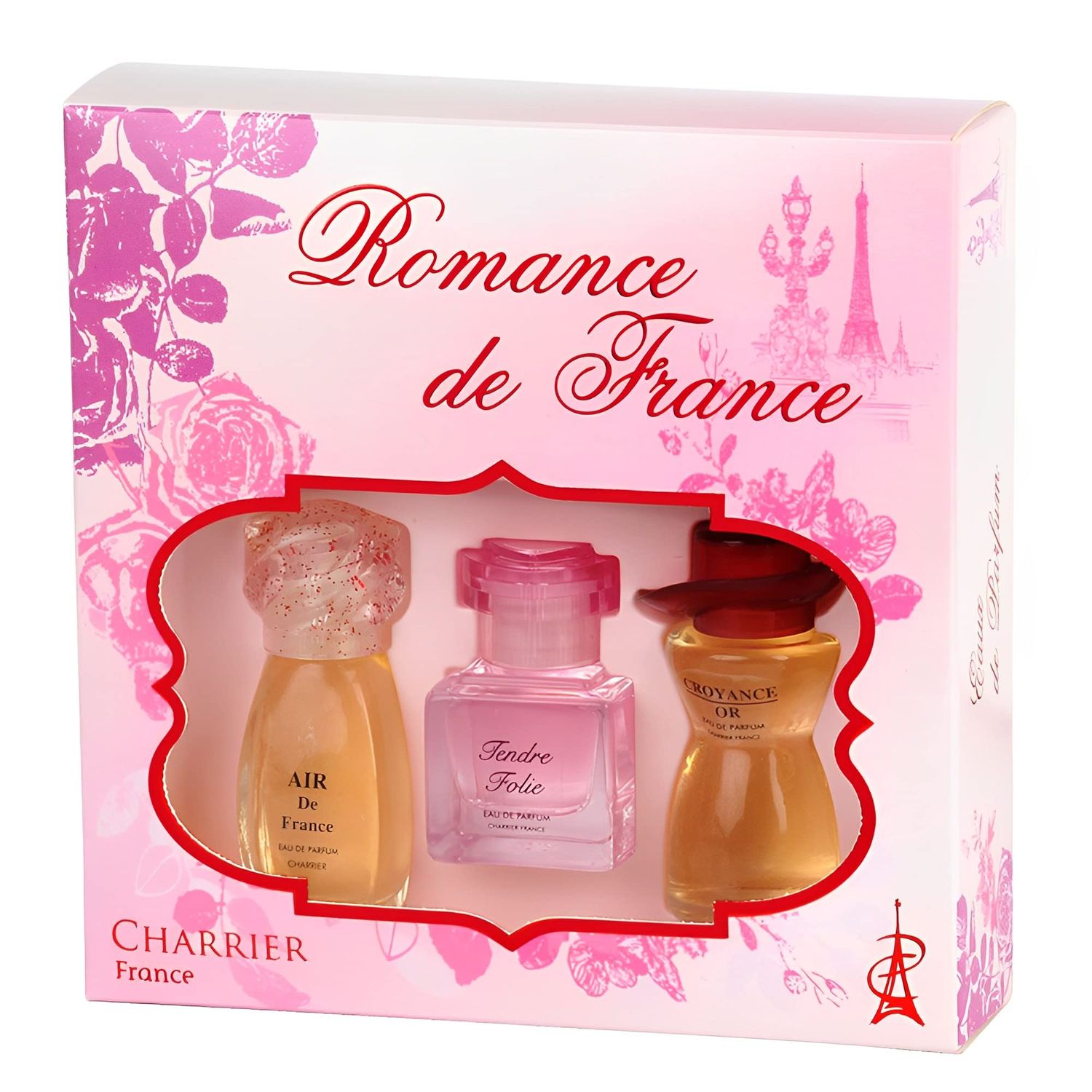 Charrier Parfums - 3 Eaux de Parfum Gift Set - &#39;Romance de France&#39; - 33.6 ml - Made in Provence, France