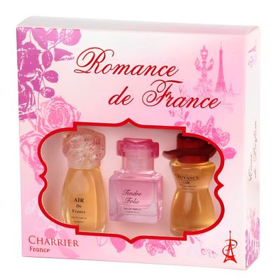 Charrier Parfums - 3 Eaux de Parfum Gift Set - &#39;Romance de France&#39; - 33.6 ml - Made in Provence, France