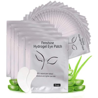 Fenshine 100 Pairs Eyelash Extension Eye Pads Lint Free Hydrogel Eye Patches Professional Under Eye Gel Pads for Lash Extensions Supplies