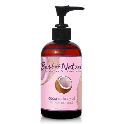 Best of Nature 100% Pure Fractionated Coconut Oil - Liquid MCT Massage &amp; Body Oil, Unscented Moisturizer for Hair, Skin, Face, Aromatherapy Carrier for Essential Oils, 8 oz