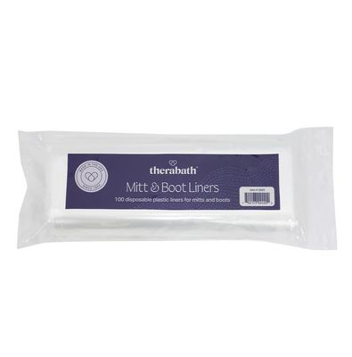 Therabath Disposable Mitt and Boot Liners, for Arthritis and Skin Therapy, Paraffin Wax Liners for Hands and Feet, Use with Insulated Mitts and Boots, for Home and Spa, Made in the USA, 100 Count