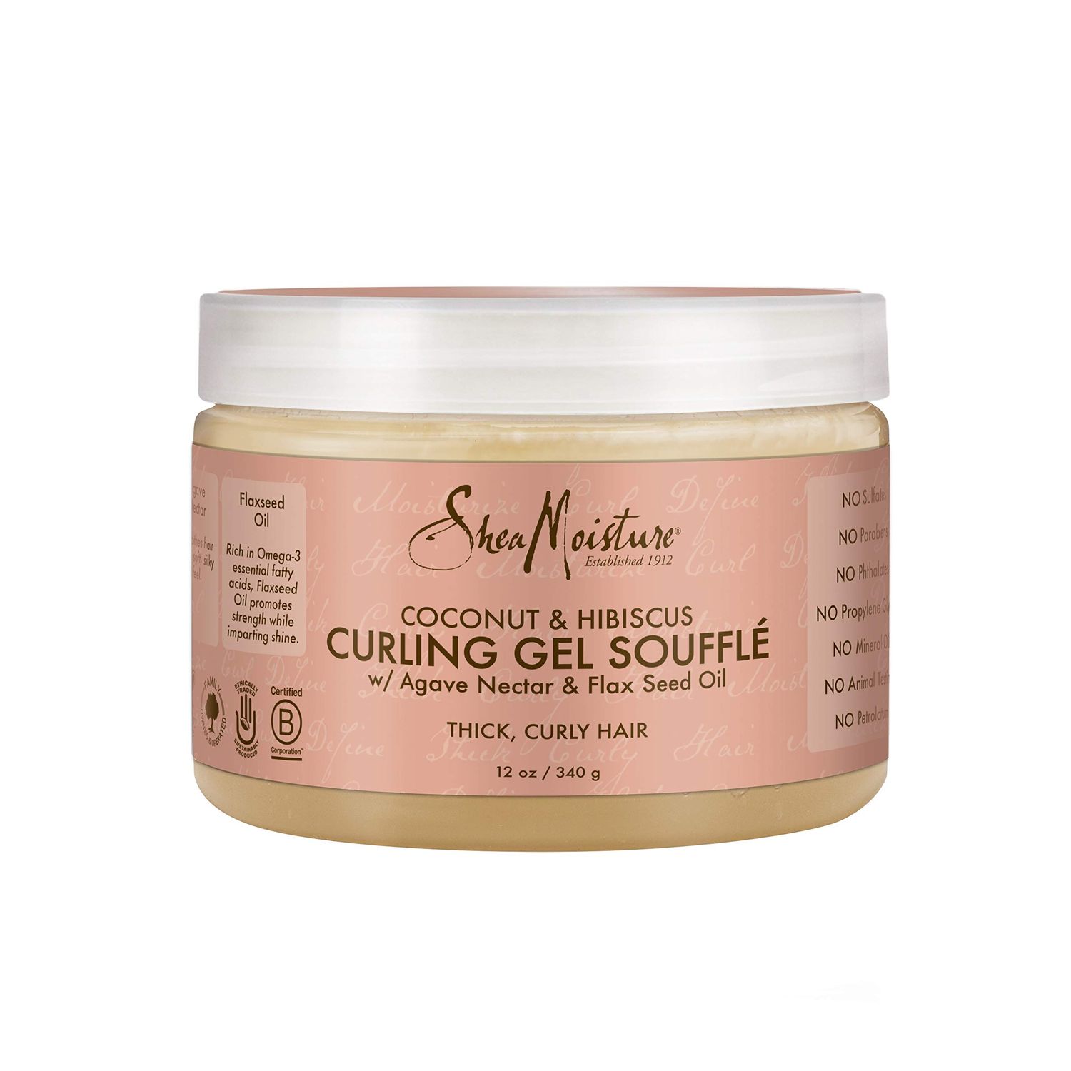 Shea Moisture Coconut &amp; Hibiscus Curling Gel Souffle, 12 Ounce