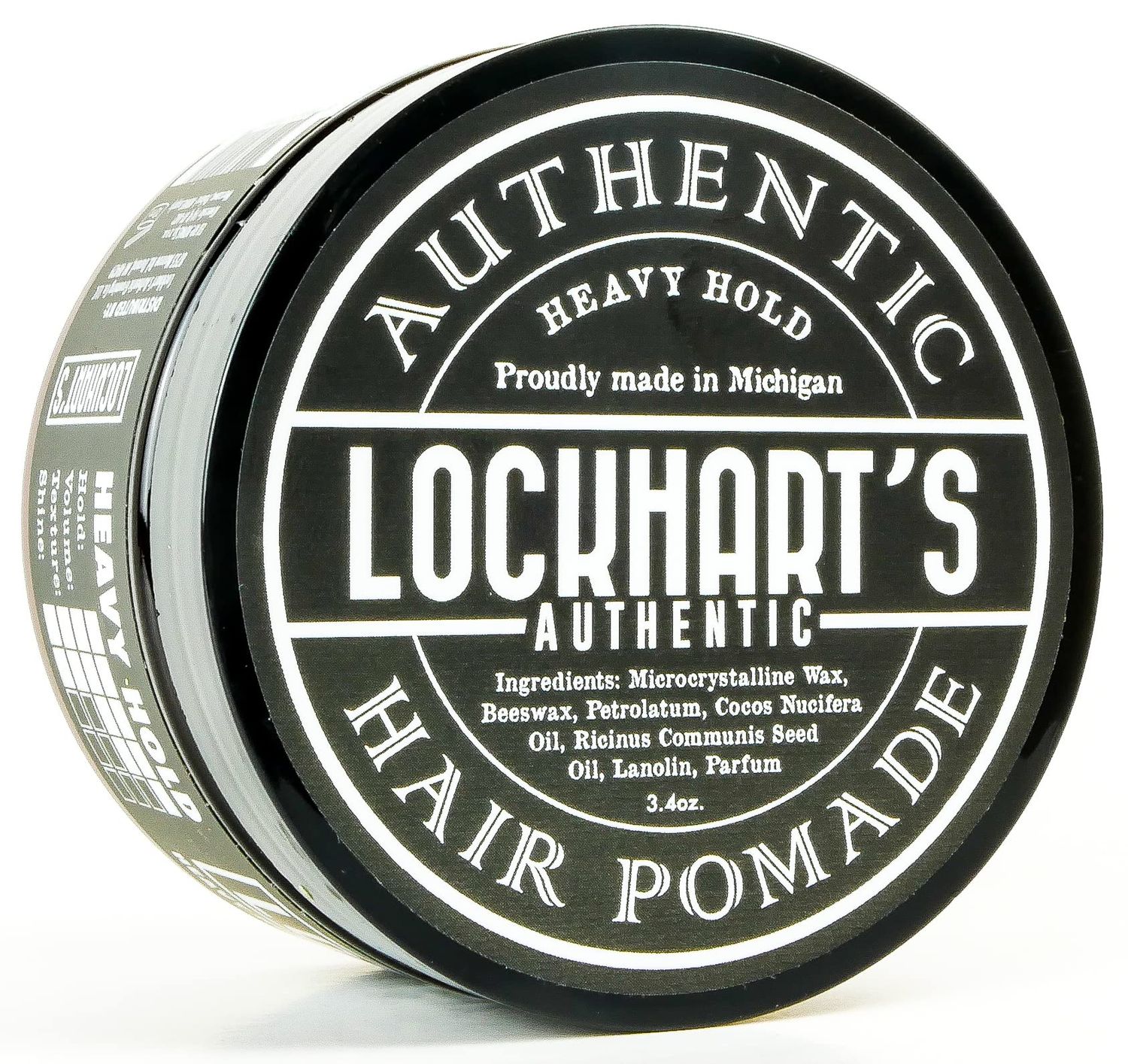 Lockharts Heavy Hold - Handcrafted Pomades for Men - World&#39;s Strongest Oil Based Pomade - Humidity &amp; Sweat Proof - Low Shine, Heaviest Hold - Coco Vanilla Scent, (3.4oz.)