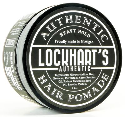 Lockharts Heavy Hold - Handcrafted Pomades for Men - World&#39;s Strongest Oil Based Pomade - Humidity &amp; Sweat Proof - Low Shine, Heaviest Hold - Coco Vanilla Scent, (3.4oz.)