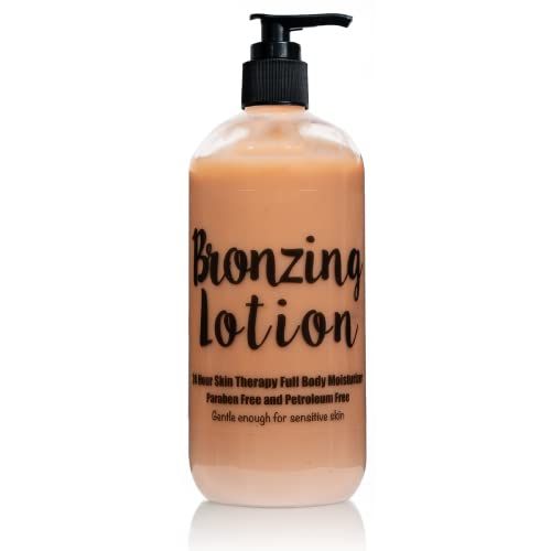 The Lotion Company 24 Hour Skin Therapy Lotion, Bronzing Tanning Lotion for Indoor &amp; Outdoor Tanning, Full Body Moisturizer, Made in USA, 16 Ounces