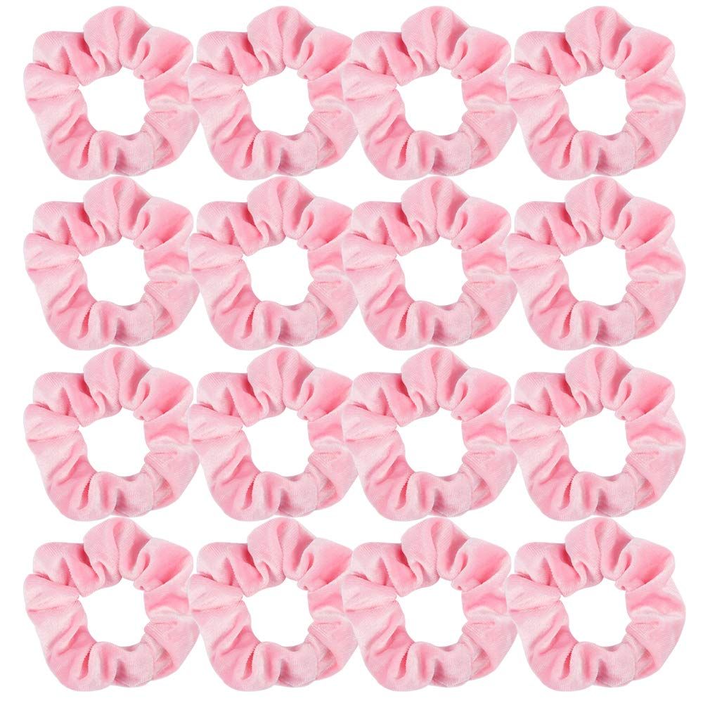 Semato 16 Pack Pink Velvet Scrunchies for Hair Scrunchy Hair Ties Ropes for Women or Girls Hair Accessories