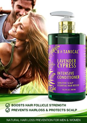 Botanical Hair Growth Conditioner Sensitive Scalp Intensive Anti-Hair Loss Conditioner for Thinning Hair, Lavender Conditioner for Hair Loss, Thickening Products For Women & Men 10.2 Fl Oz